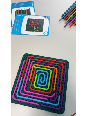 Tabuleiros Sensoriais com Cordas de Silicone